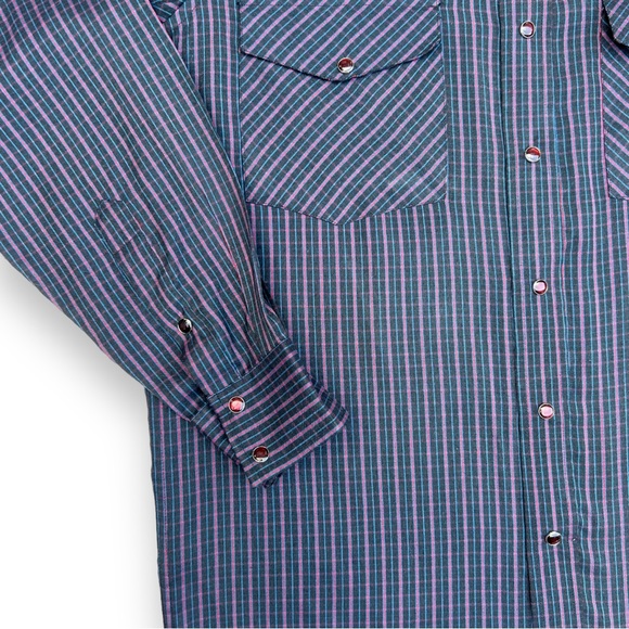 Mens Early Y2K Crazy Cowboy Pearl Snap Western Shirt size Medium - Picture 4 of 13